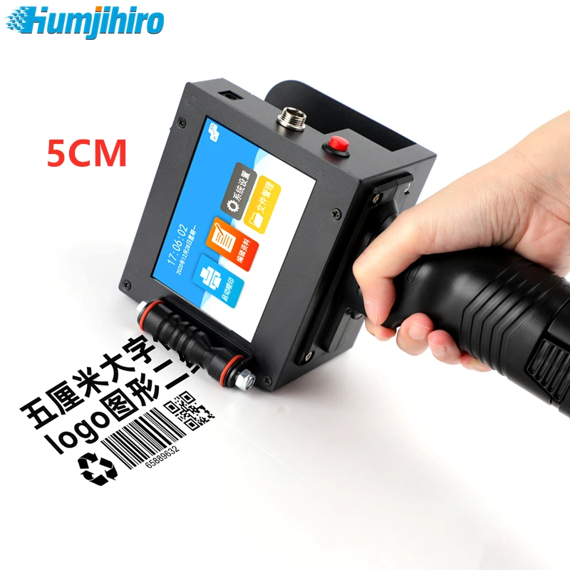 20 Languages 5CM Handheld Inkjet Printer Thermal Inkjet Printer Variable QR Barcode Date Number Logo Expiry Date Mobile Print