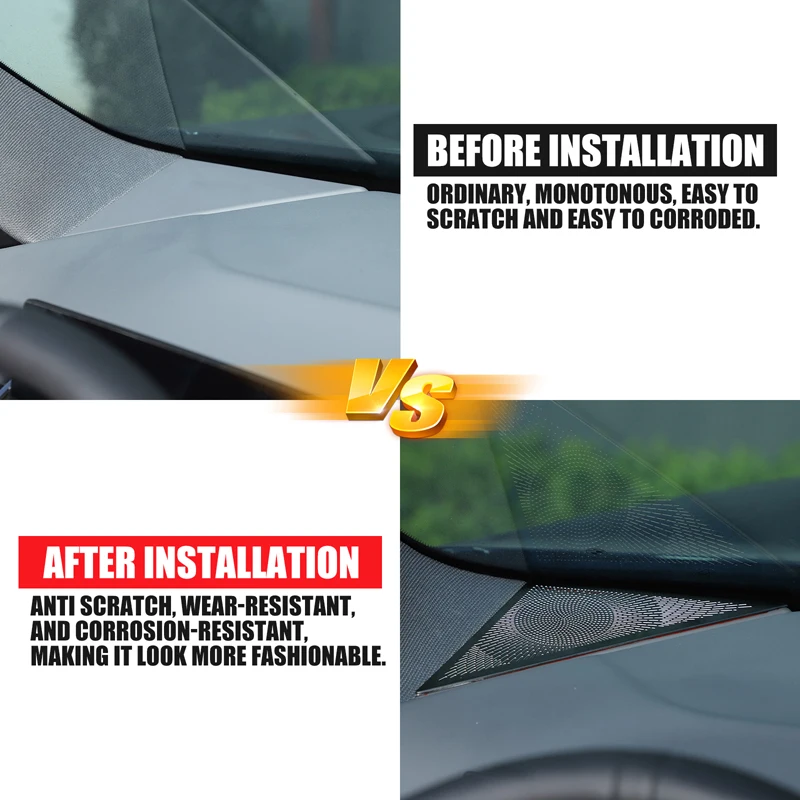 

For BMW X3 G45 2025+ stainless steel black car dashboard panel side horn cover decorative sticker car interior accessories