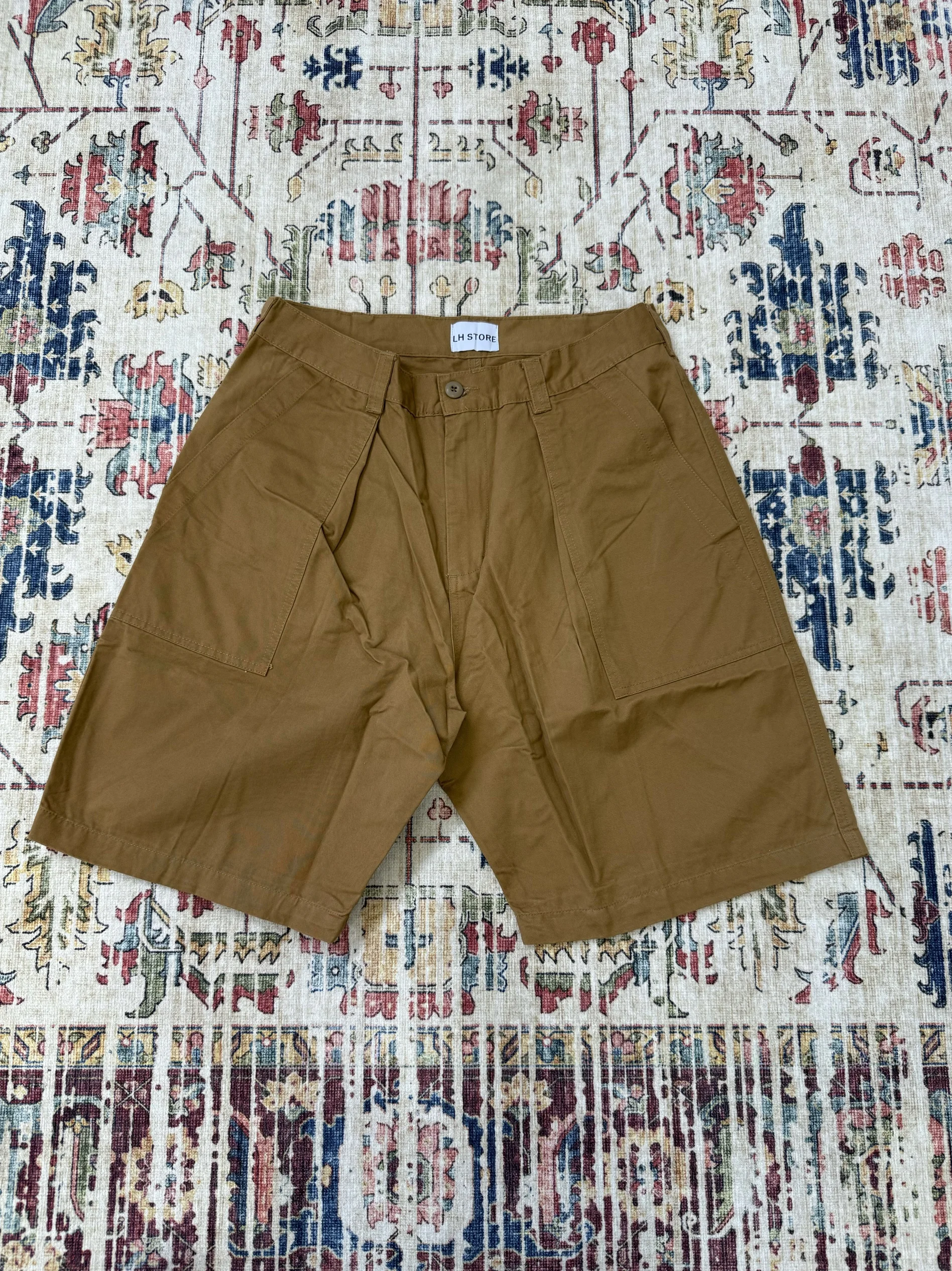 

LH Store Summer Pure Cotton Japanese Sle Retro Workwear orts Loose Fit Straight Leg Button Waist Youthful Energy Casual P...