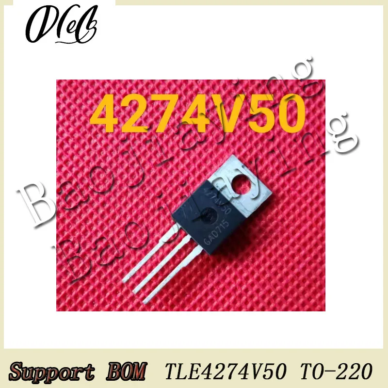 10PCS/Lot TLE4274V50 4274V50 TO-220 Triode For Automotive instrument power supply