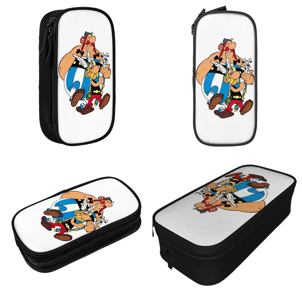 Asterix And Obelix Pencil Case Double Layer Large Capacity Office Accessories Pencil Case Stationery Amazing Gift