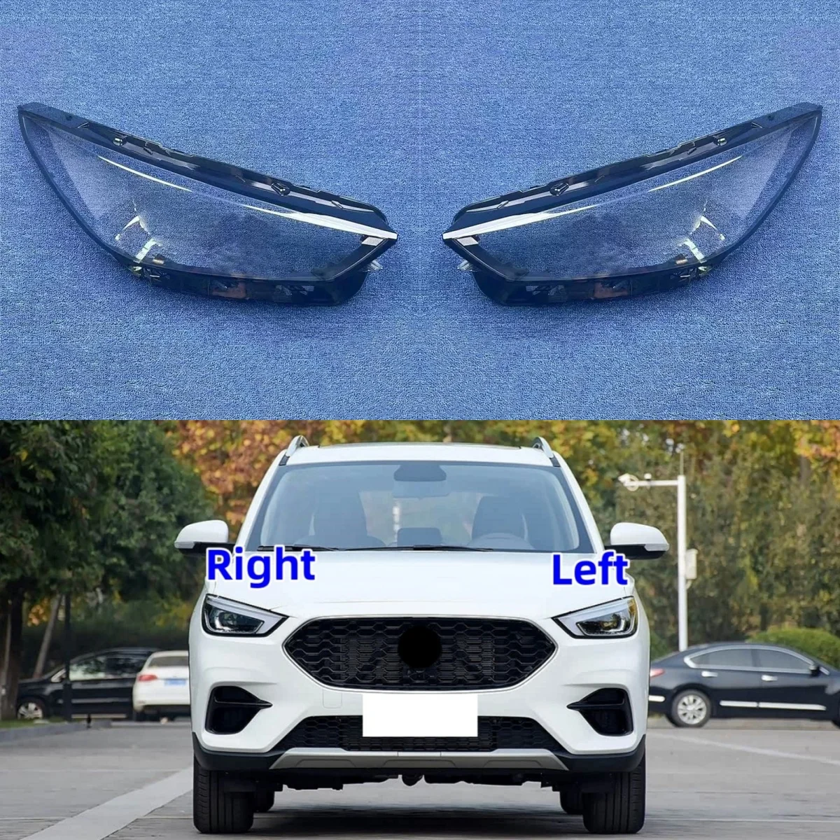 

For MG ZS 2020 2021 2022 Front Headlights Glass Lens Lamp Transparent Shade Shell Light Lampshade Cover