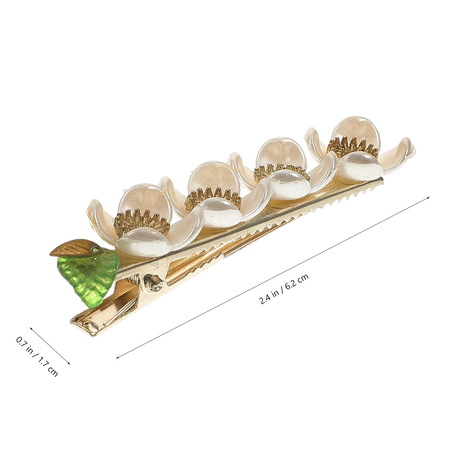 

Flower Hair Clips Rhinestone Seashell Elegant Sweet Styling Accessories Banquet Fixing Smooth Surface All Match Fashion Fit