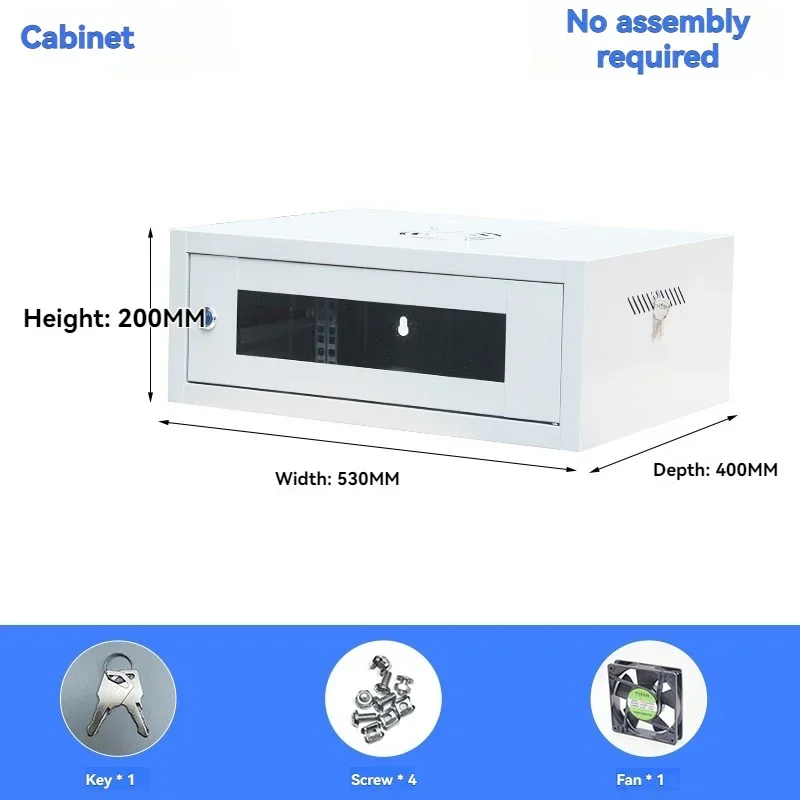 Computer amplifiers, audio monitoring systems, low-current enclosures, 4U network rack wall-mounted computer room switches