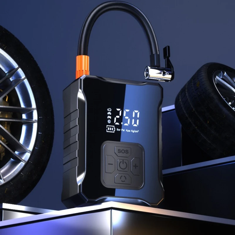 12V 4000mAh SF007 Portable Car Jump Starter LCD Display for Motorcycles, Bicycles,balls Auto Tyre Inflator Power Bank