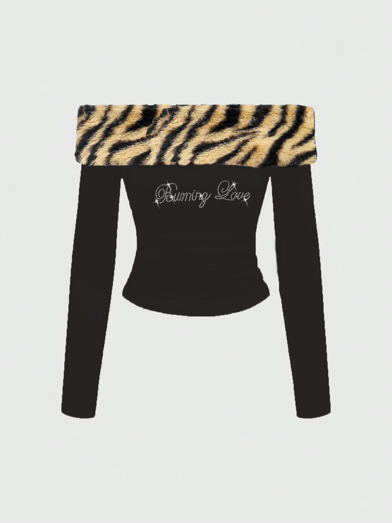 European and American New Slim Fit Sexy Hot Girl Y2K Letter Hot Drilling Leopard Pattern Exposed Navel Top Strapless Vest