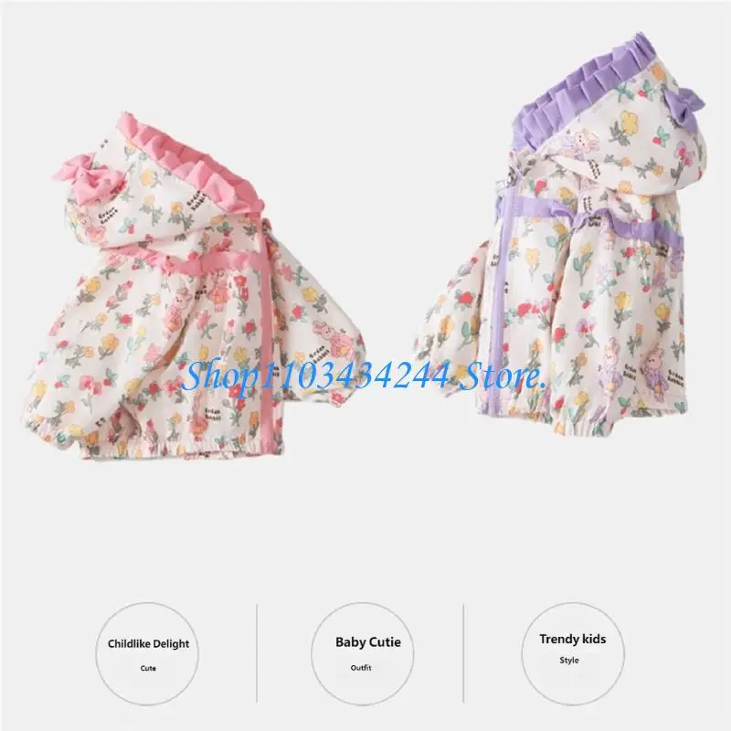 

Girls Lightweight Spring Windbreaker Breathable Polyester Outerwear For Outdoor Activity And Play