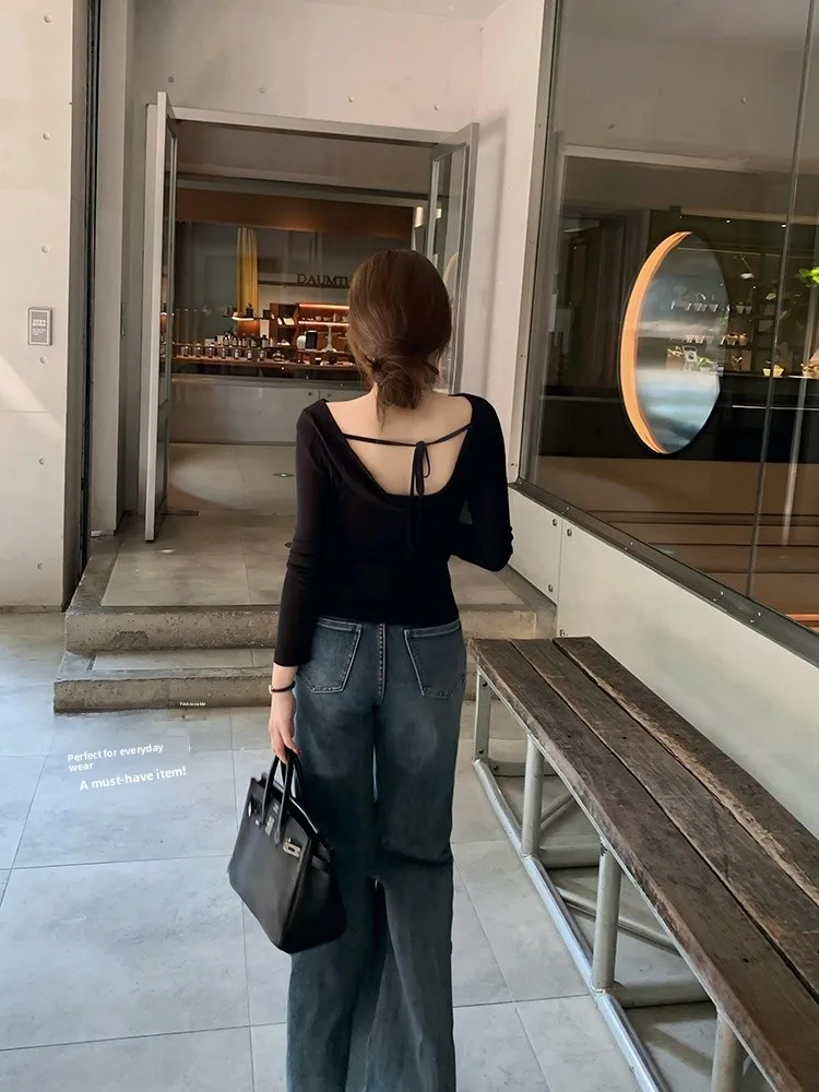 

Long Sve T-irt Women's Early Autumn 2025 New Small Size Ba Surprise Casual Fit Regular Sve Length
