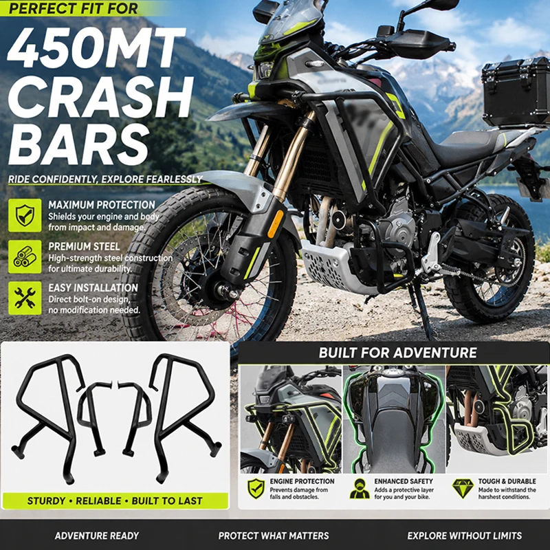 Für CFMOTO 450MT 450 MT 2024 2025 Motorschutz Highway Sturzbügel Für CF-MOTO 450MT Motorrad Rahmenschutz Stoßstangenteile