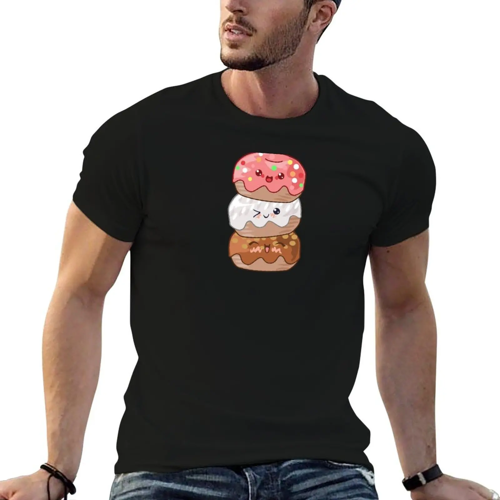 Donut Friends T-Shirt vintage anime shirt Clothing workout shirts for men