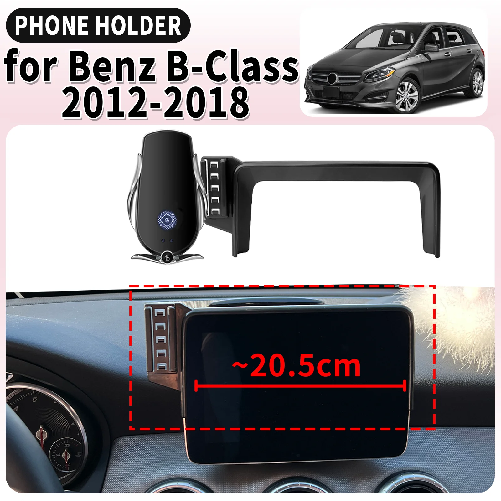 

fit for Mercedes-Benz B-Class 2012~2018 W246 220d Screen Base Mount Phone Holder Dedicated Clip-On Navigation Bracket Car​​