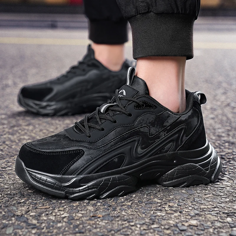 

Повседневная спортивная обувь для мужчин. Большие кроссовки в стиле ретро с цветными блоками. Модные кроссовки на плоской подошве с круглым носком и толстой подошвой.