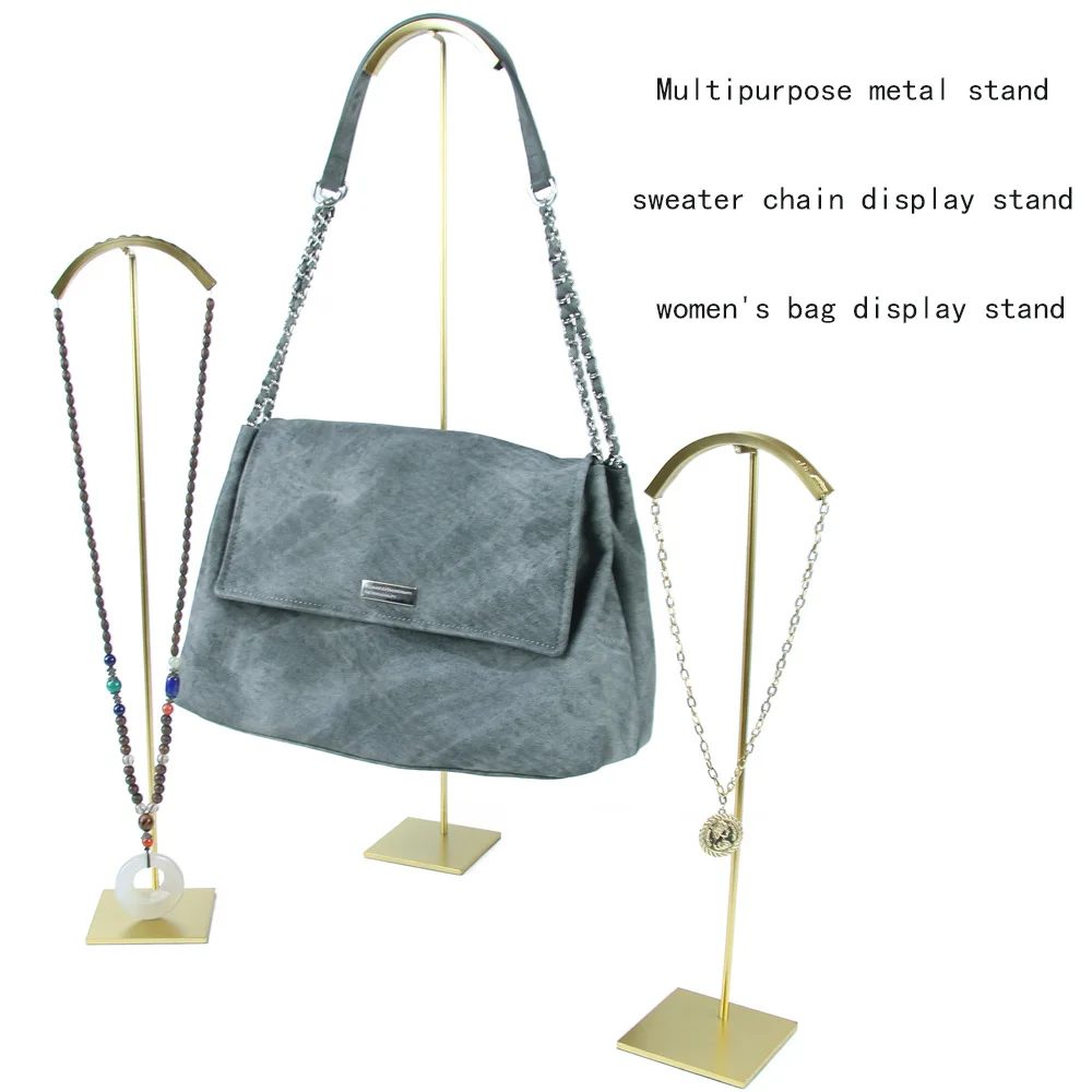 

Metal Jewelry Rack Hanging Bag Display Sweater Chain Necklace Rack Jewelry Store Display Prop Handbag