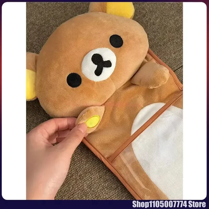 Kawaii Rilakkumas جدار حقيبة تخزين قابلة للحمل الكرتون Rilakkumas الدب الباب حقيبة للحمل سعة كبيرة أشتات حقيبة التخزين الهدايا #6
