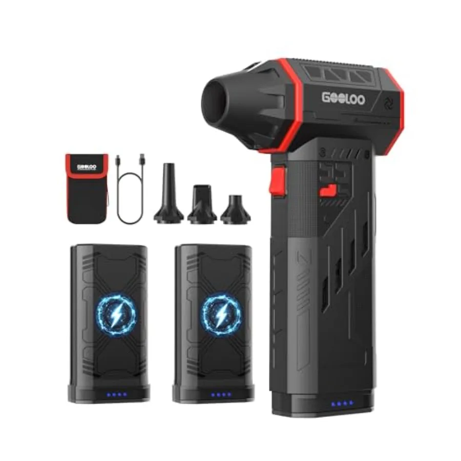

F5 Compressed Air Duster Dual Removable Batteries 180 000RPM Electric Air Duster 3-Gear Adjustable Mini Handheld Leaf Ai