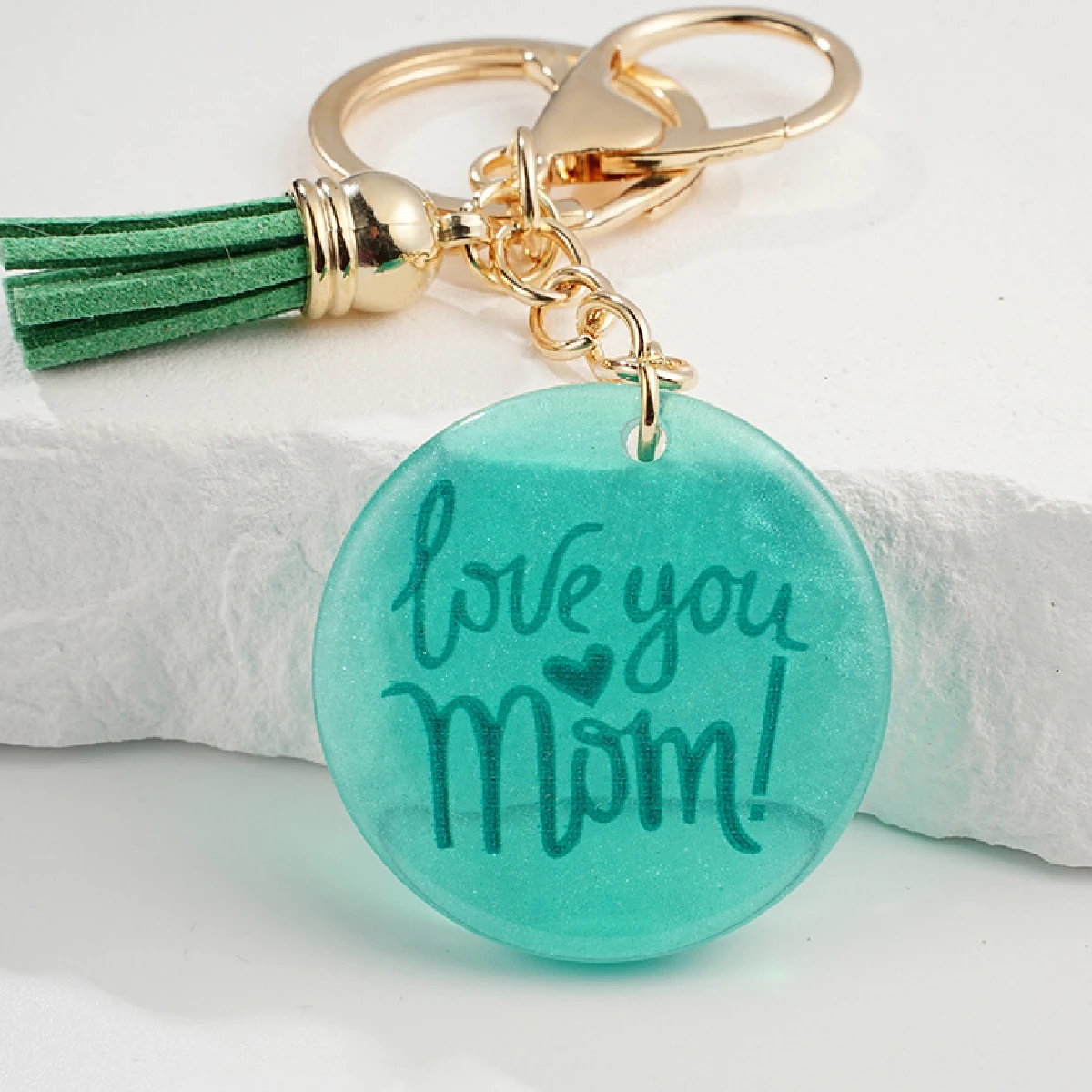 1pcs mother's Day gift key ring love German word resin Tzitzit key chain key chain pendant