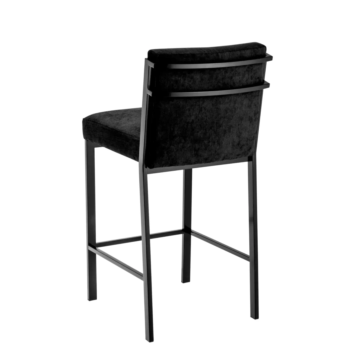 %&Modern Fabric Bar Stool Black Powder-Coated Legs  Seat Height Direct Factory Sale for Home Bar Kitchen Counter Dining