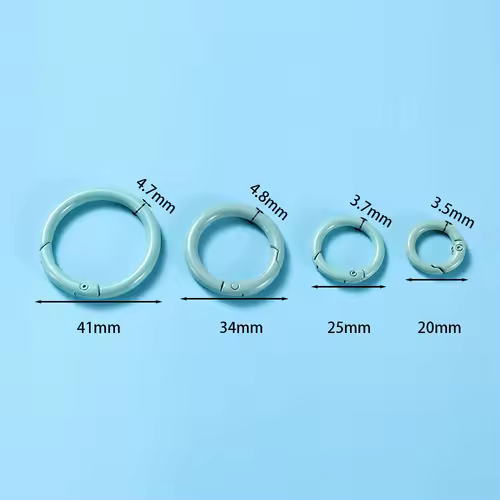 5Pcs/Lot 21 Colors Metal O Ring Spring Clasp Openable Round Carabiner Keychain Clips Hook Dog Chain DIY Jewelry Buckle Connector - Image 5