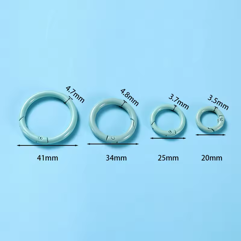 5Pcs/Lot 21 Colors Metal O Ring Spring Clasp Openable Round Carabiner Keychain Clips Hook Dog Chain DIY Jewelry Buckle Connector - Image 5