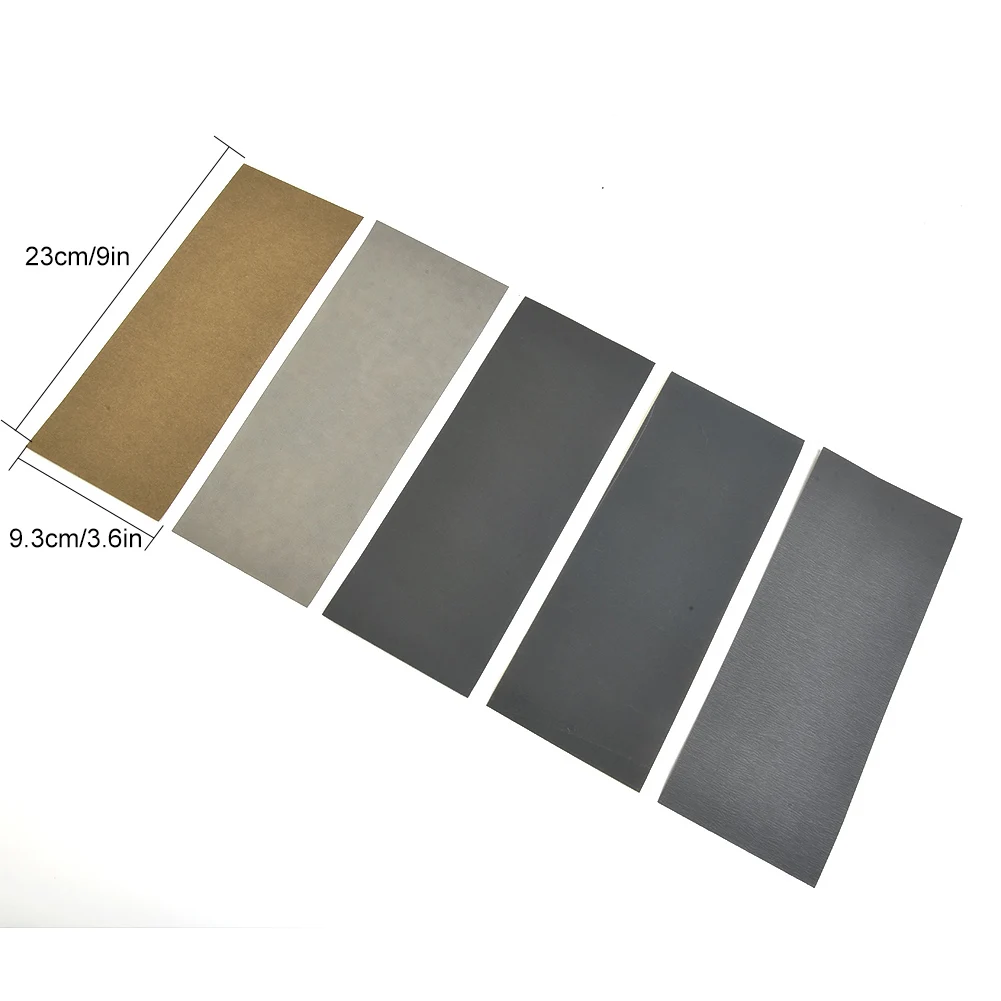 5pc Sandpaper 2500/3000/5000/7000 Grit Sanding Paper WaterDry Abrasive SandPapers 230x93mm For Wood Metal Polishing Automotive