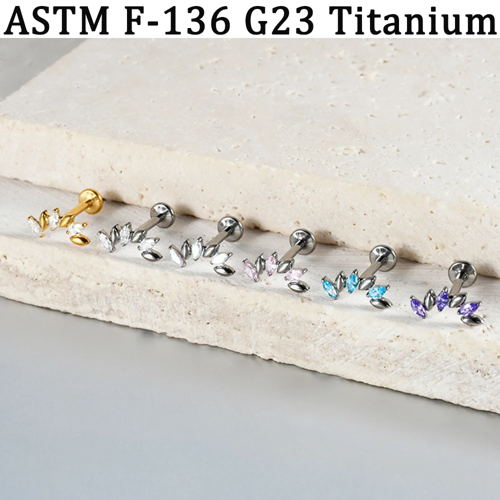 5-1PCs CZ 5/6 Marquise Lip Lab - огляд і ціна Body Jewelry Implants