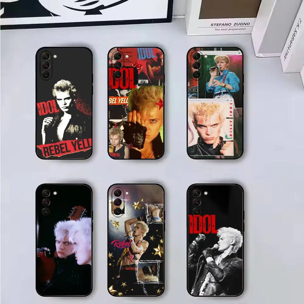 B-Billy Idol Famous SINGER Phone Case For Samsung Galaxy A73,A72,A71,A70,A53,A52,A51,Soft Silicone Black Cover