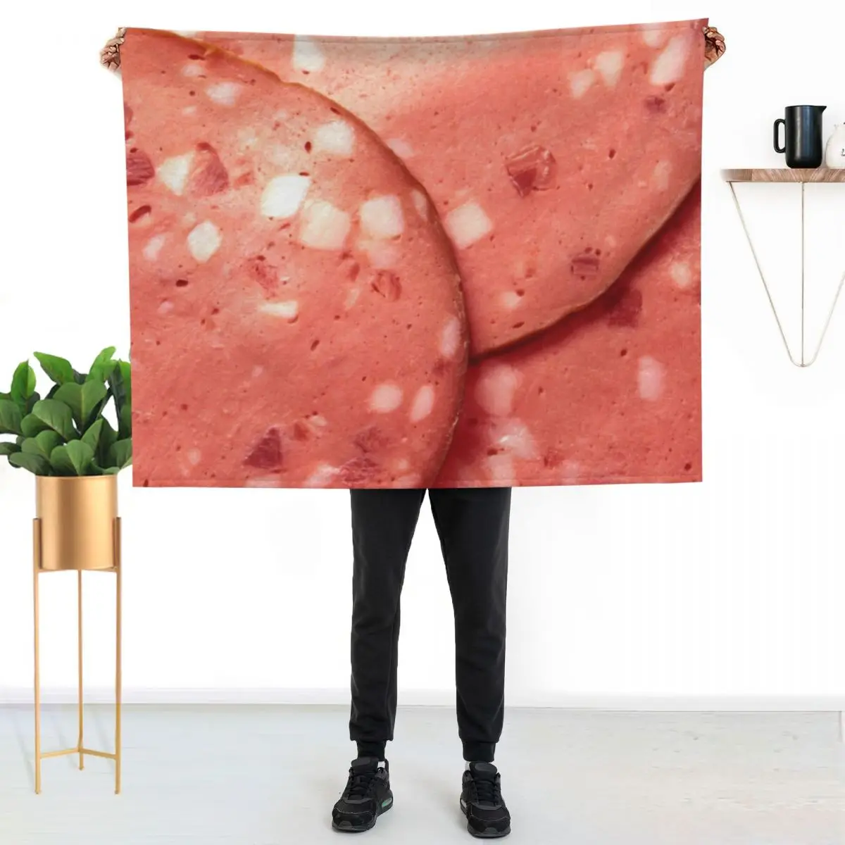

Mortadella Throw Blanket All Season Lightweight Soft Blanket for Bed