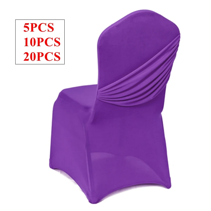 

20pcs Poly Universal Banquet Spandex Chair Cover For Wedding Eent Chirstmas Dinner Decoration