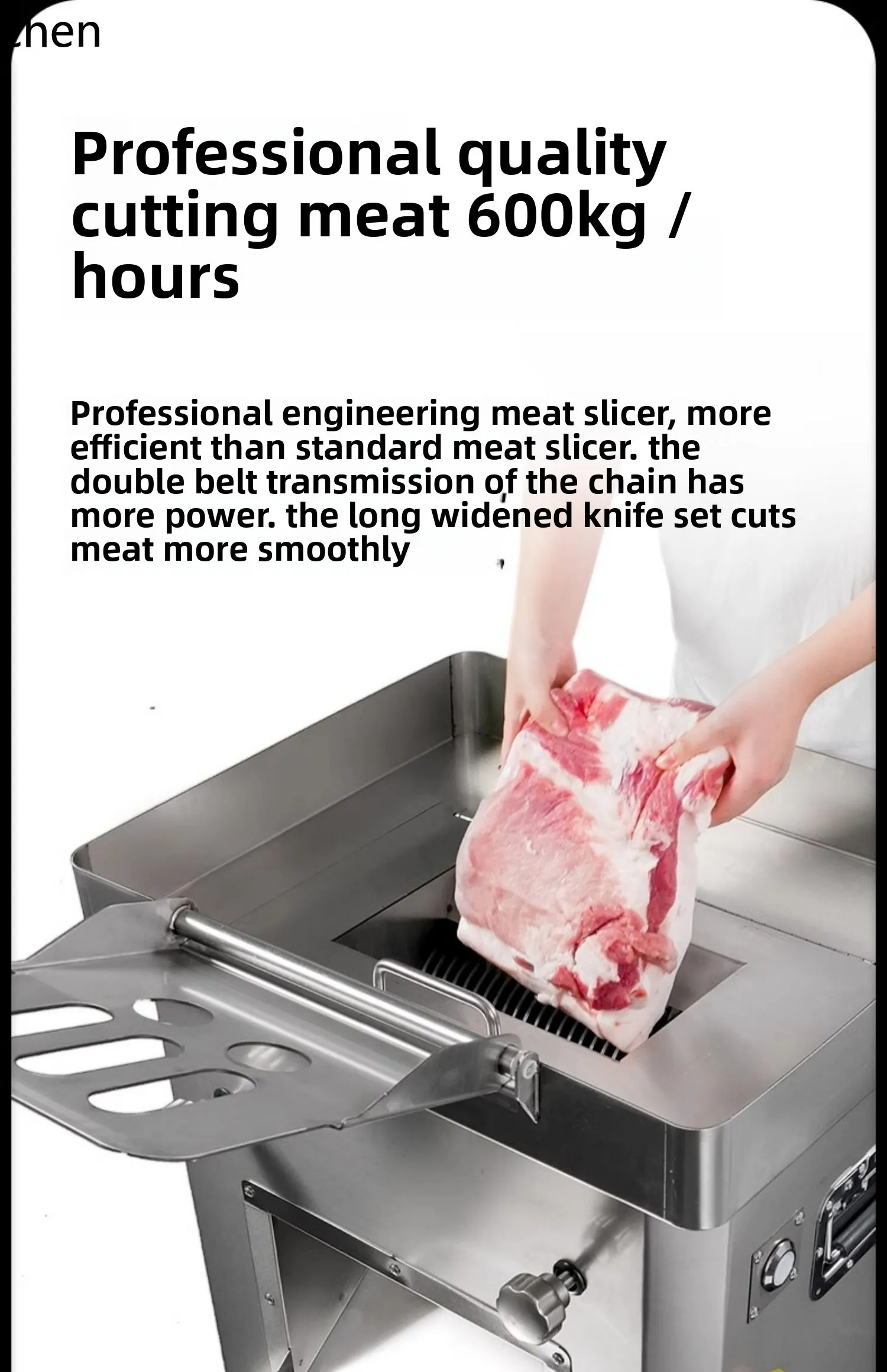 ZML Engineering Grande taglierina elettrica per carne Affettatrice commerciale multifunzionale in acciaio inossidabile