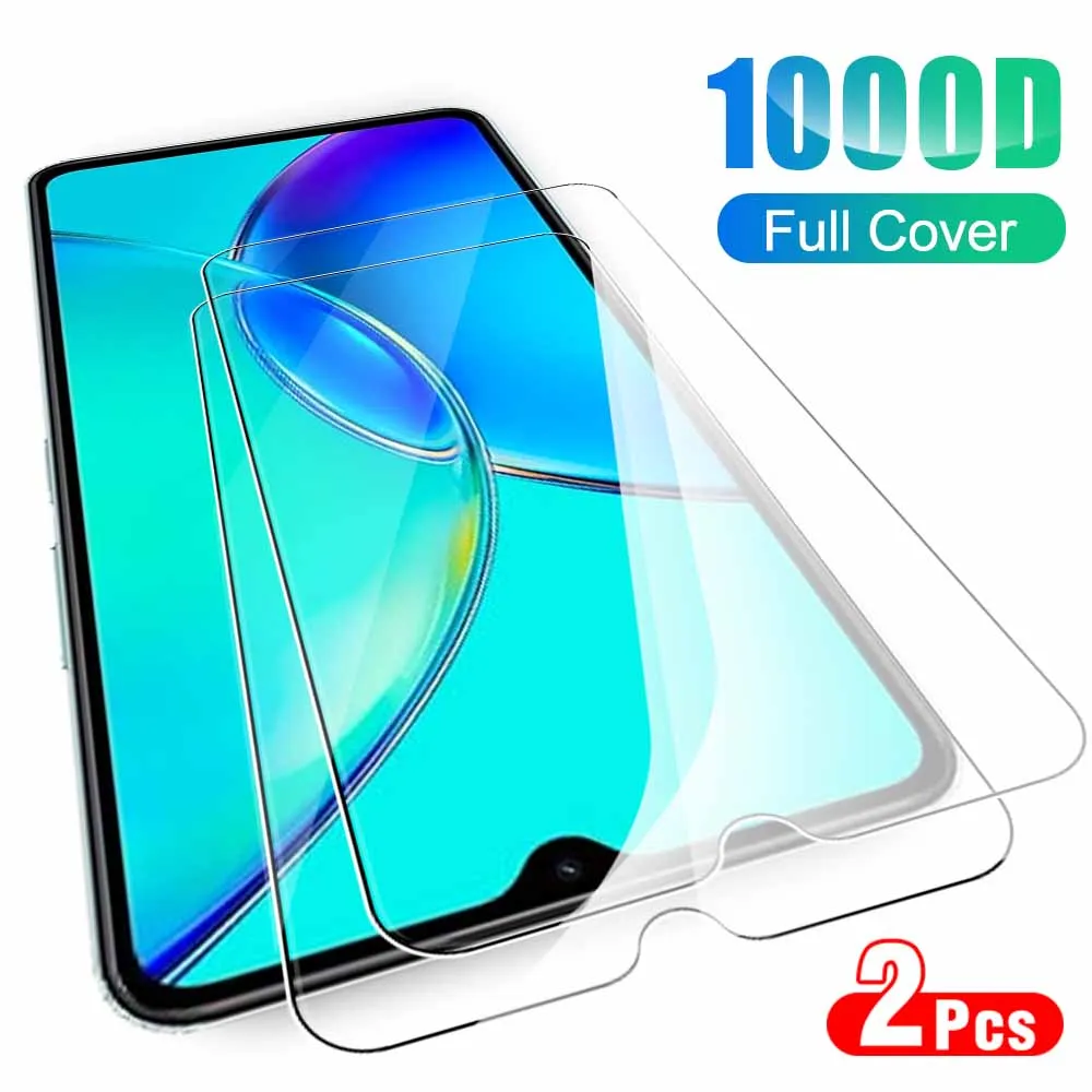 2PCS Tempered Glass Case For Vivo Y27 4G 5G Screen Protectors For Vivo y27 Y 27 27Y Vivoy27 Protective Film Cover 6.64inches