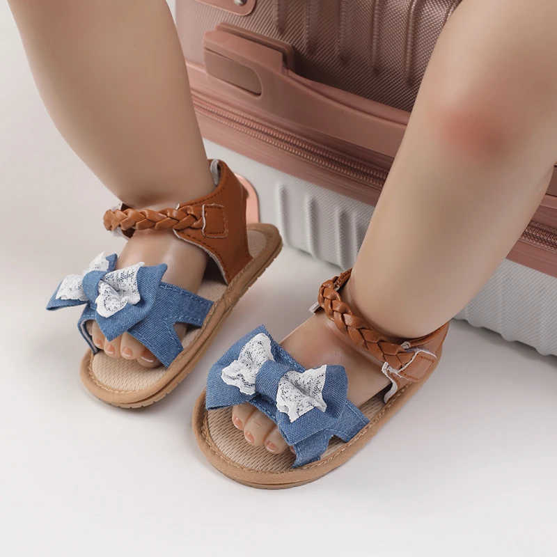 New Fashion Summer 0-1 Year Old Silicone Anti slip Sandals for Girls and Babies