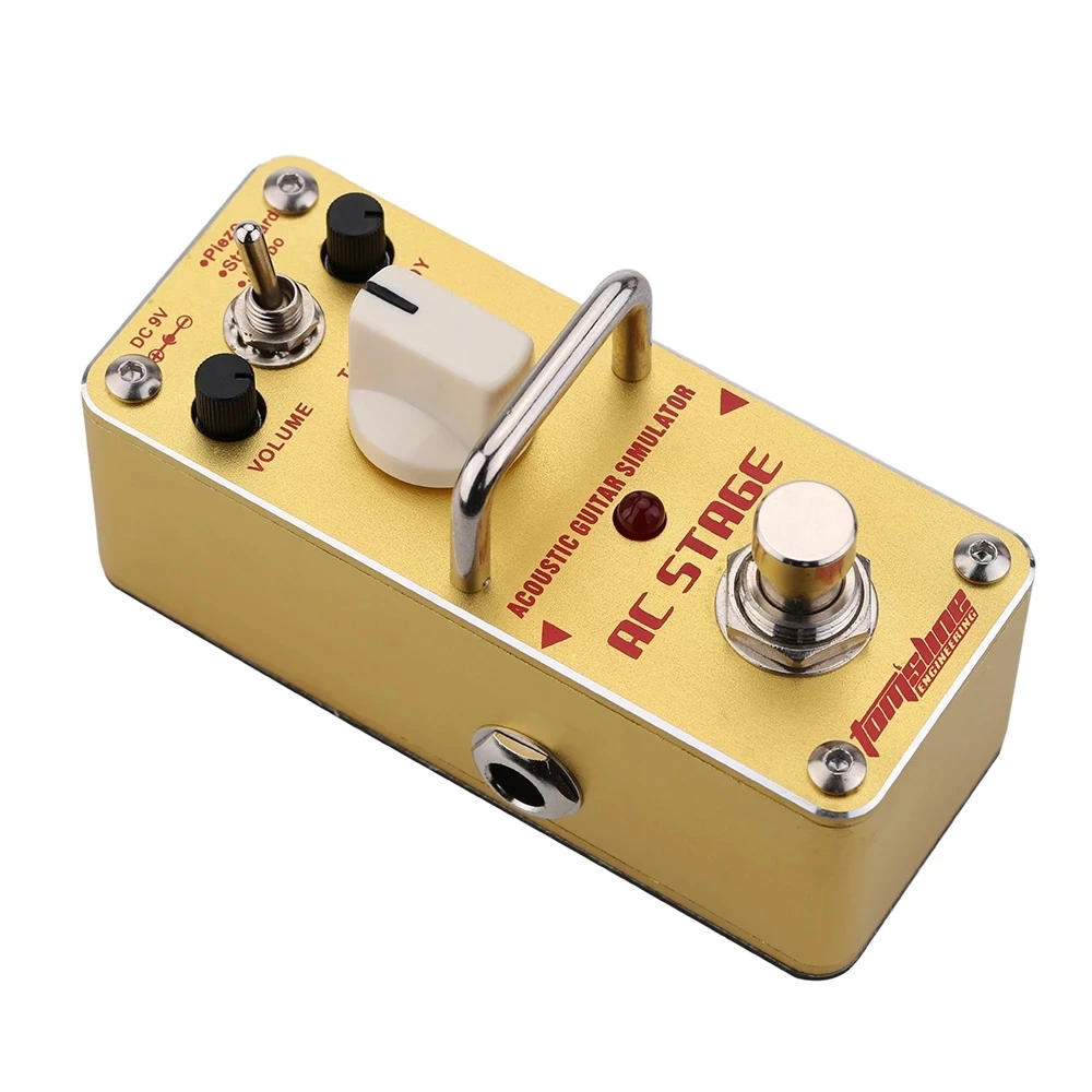 Aroma AAS-3 Acoustic Simulator Mini Size Guitar Effect Pedal Mini Single Effect with True Bypass True Bypass Footswitch Board