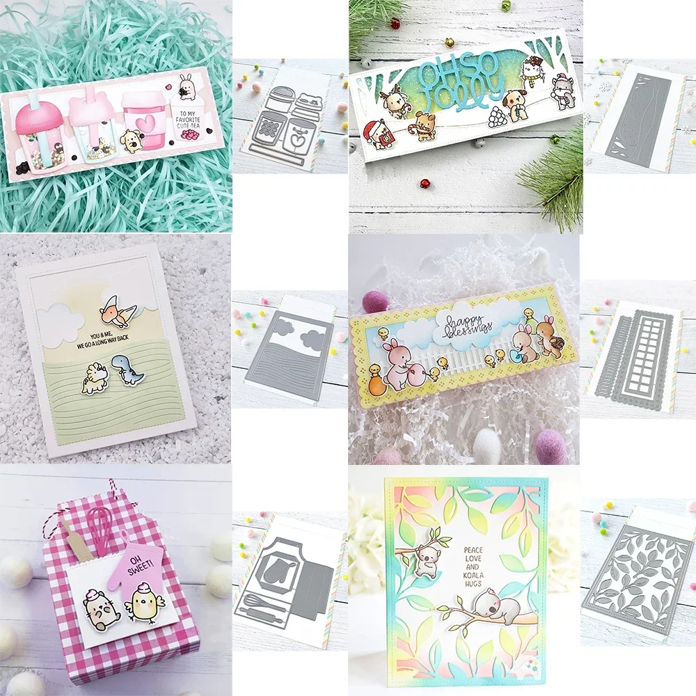 

Тонкий шейкер Woodland Boba Combo, тонкий необычный забор, металлические штампы для изготовления карт своими руками, скрапбукинг, украшение для фотоальбома, ремесло