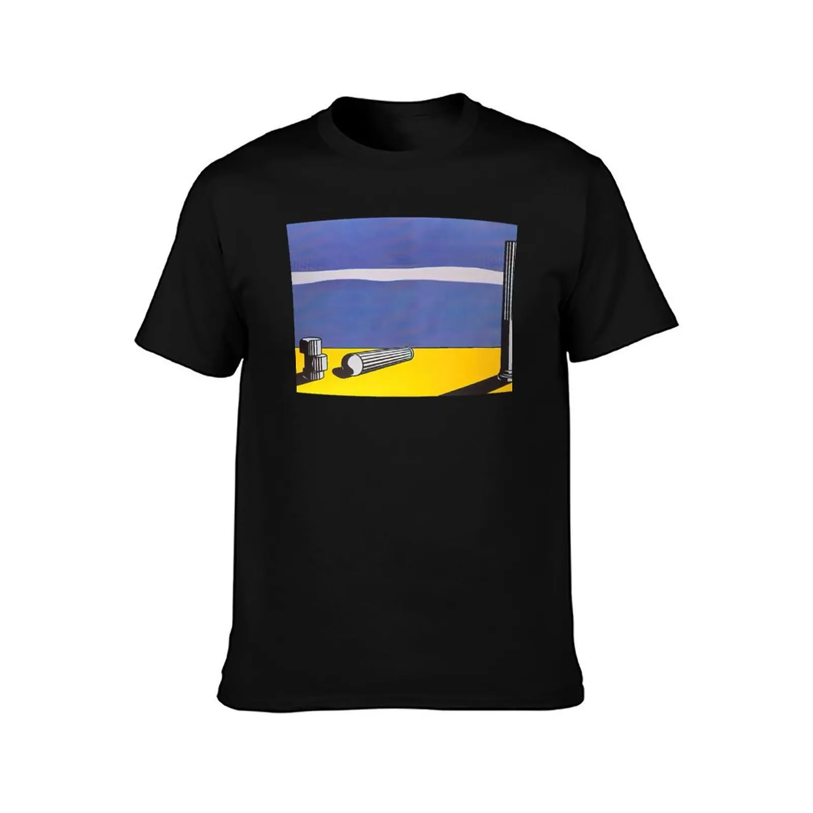 RUINS 1965 By Roy Lichtenstein T-Shirt customs sweat graphic tee shirt men workout shirt