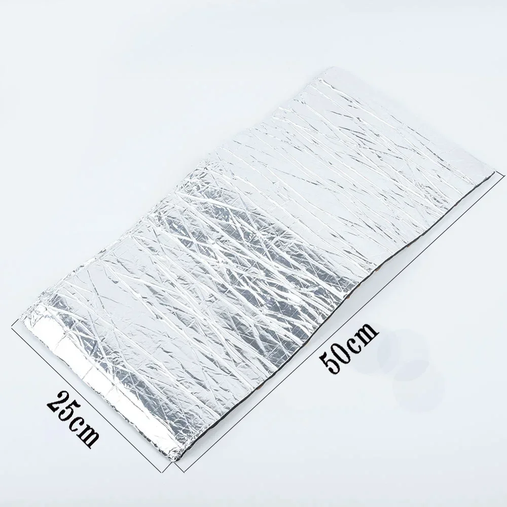 Interior Soundproof Pad Car Deadening Mat Firewall Insulation Audio Noise Insulator Double Sided Silver Accessory