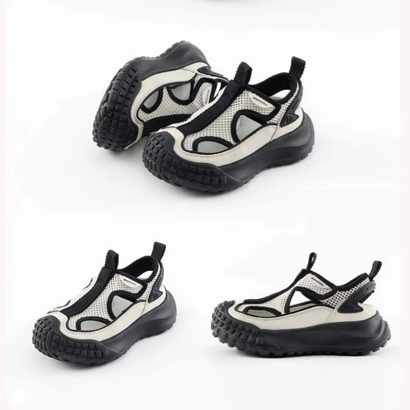 Girls Sports Sandals Summer New Boys Closed Toe Beach Mesh Shoes Hollow Breathable Kids Casual Shoes Children Shoes Breathable