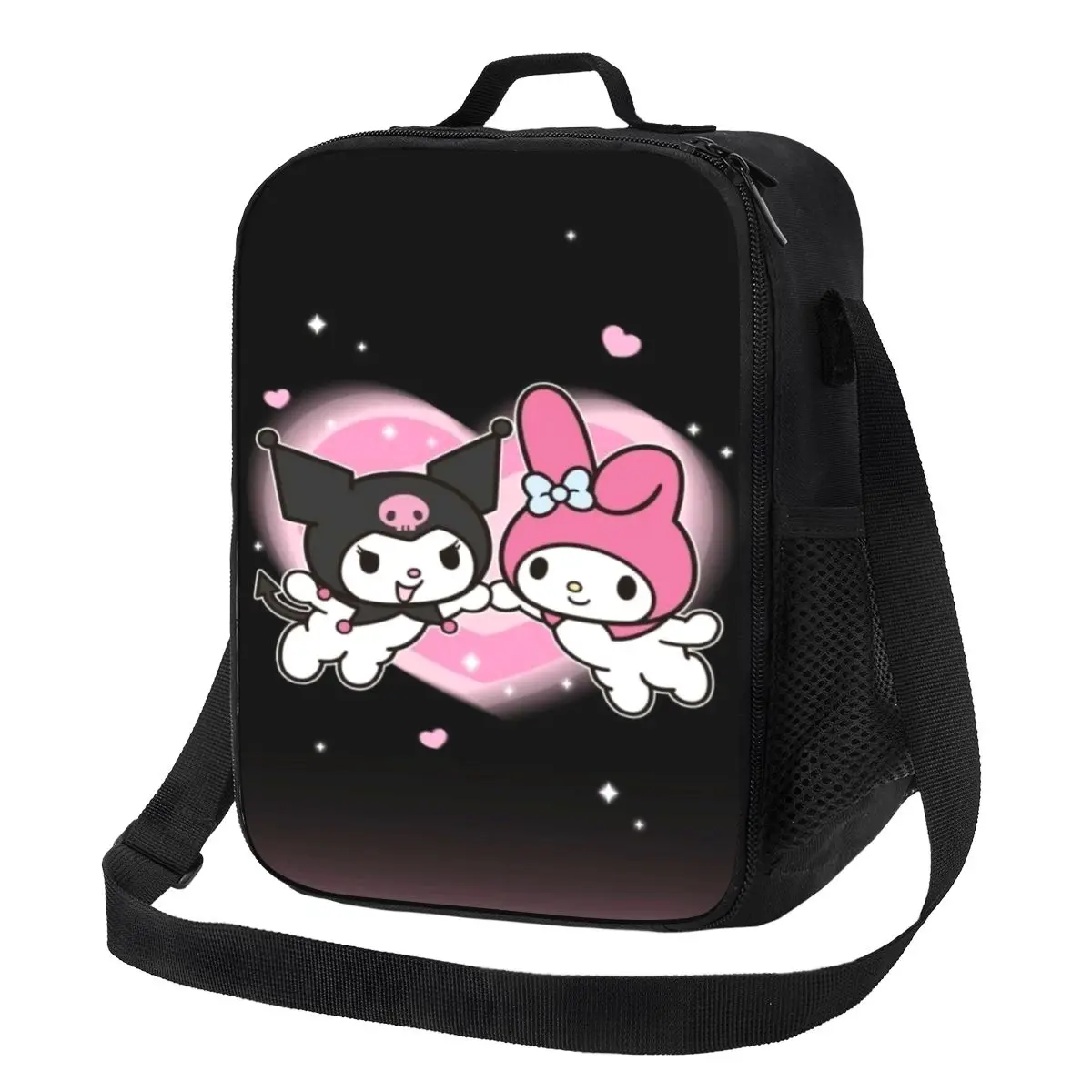 

Custom Kuromi Melody Insulated Lunch Bags for Women Resuable Cooler Thermal Food Bento Box Outdoor Camping Travel
