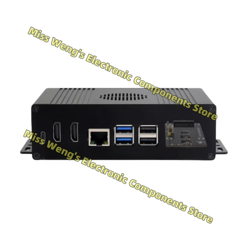 Placa de expansão de interface múltipla de máquina multifuncional de concha de liga de alumínio suporta saída dupla de alta definição 4K, caixa de módulo Pi5
