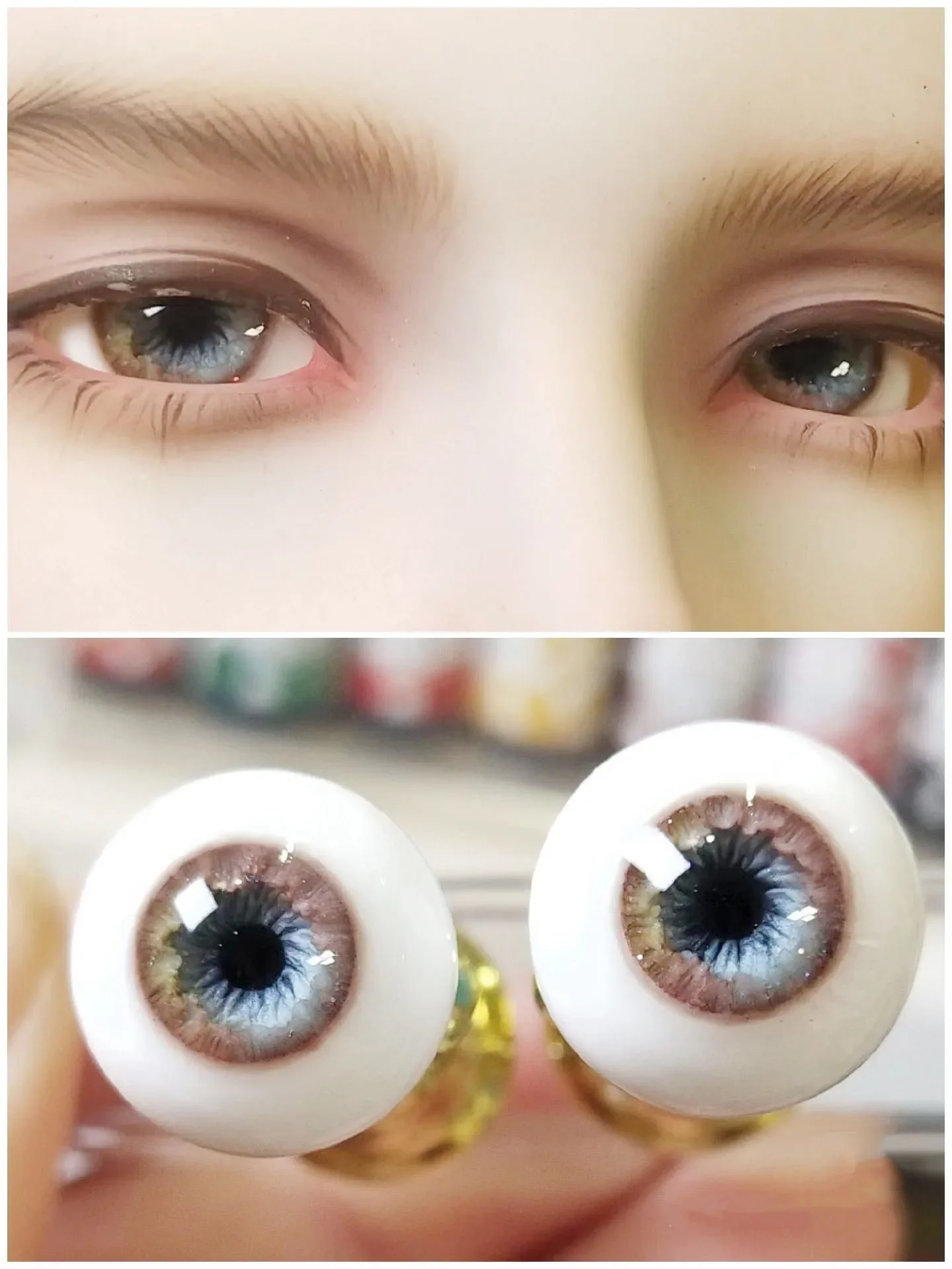 Fashion 12/14/16/18mm Doll's Eyes for 1/3 1/4 1/6 BJD Doll Handmade Plaster Eyeball Doll Accessories Play House Dress Up Toys