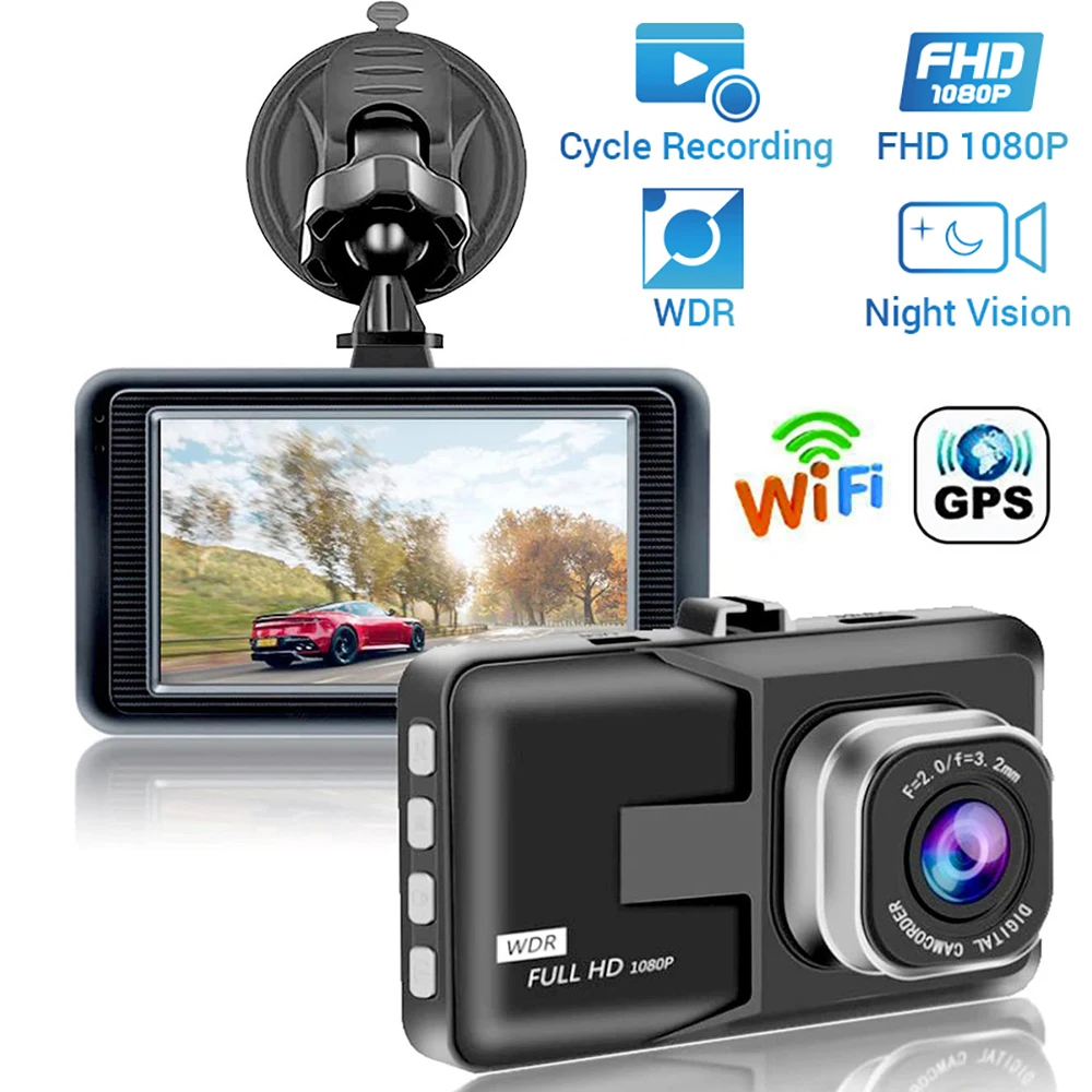 

Car DVR WiFi GPS Dash Cam Rear View Vehicle Car Camera 1080P Video Recorder Black Box Auto Dashcam Car Accessories Registrator