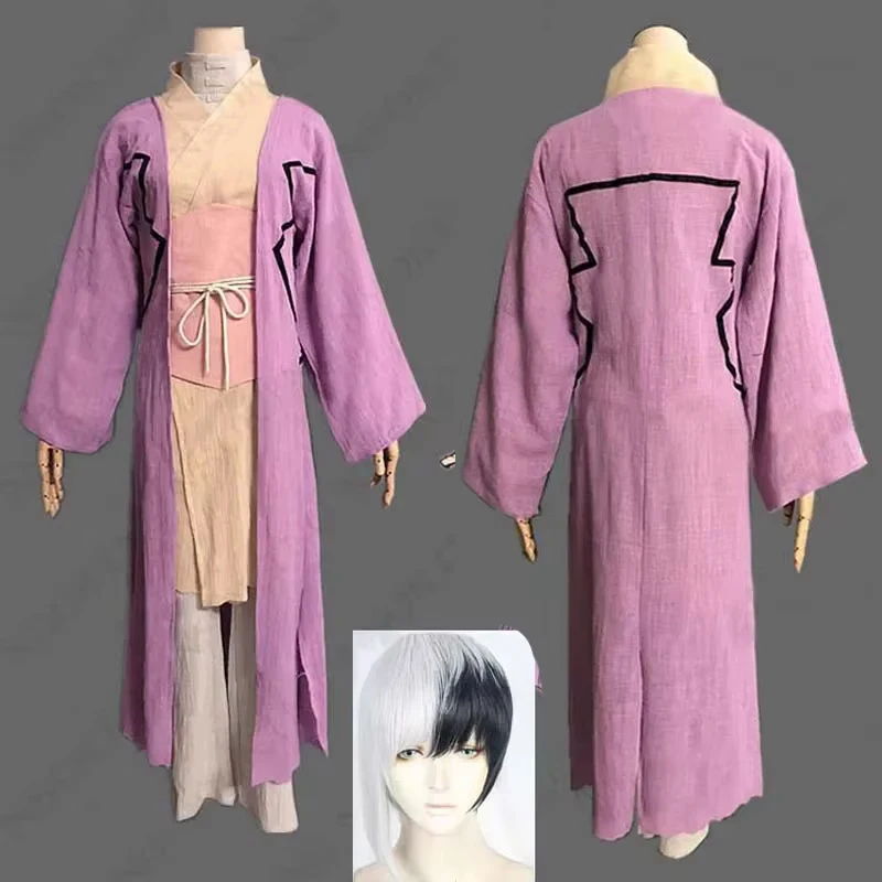 Stone Anime Asagiri Gen Cosplay Costume wigs custom-made