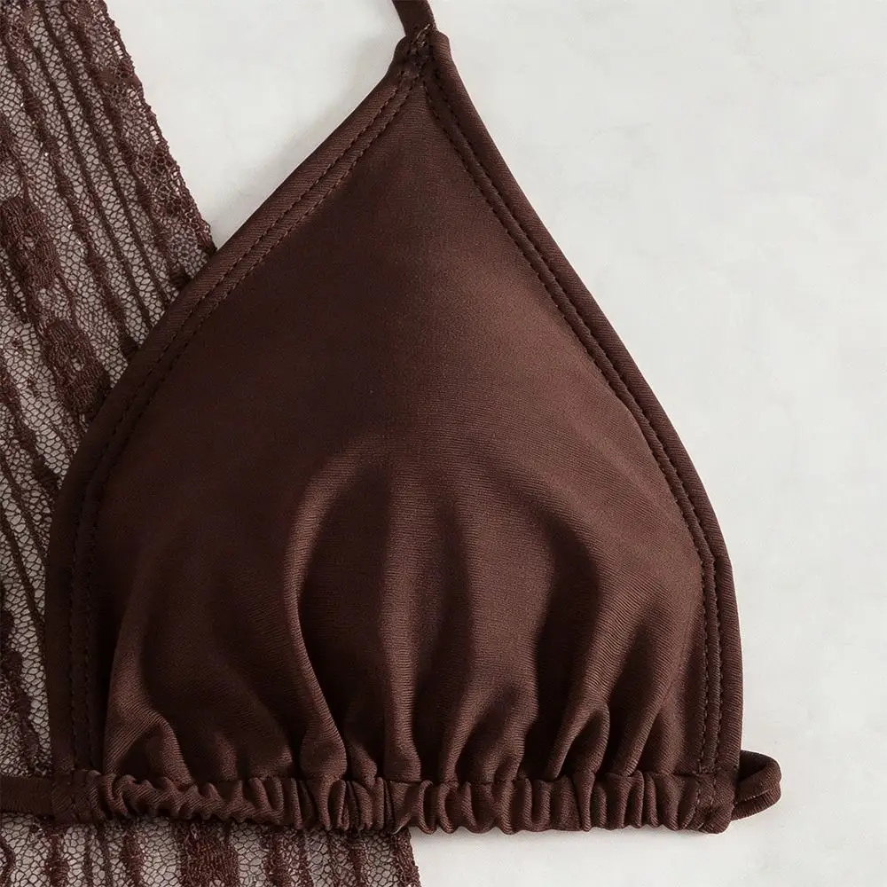 

4Pcs/Set Fashion Summer Women Swimsuit Long-sleeve Casual Bikini Set Party Vacation Bathing Suit for Women