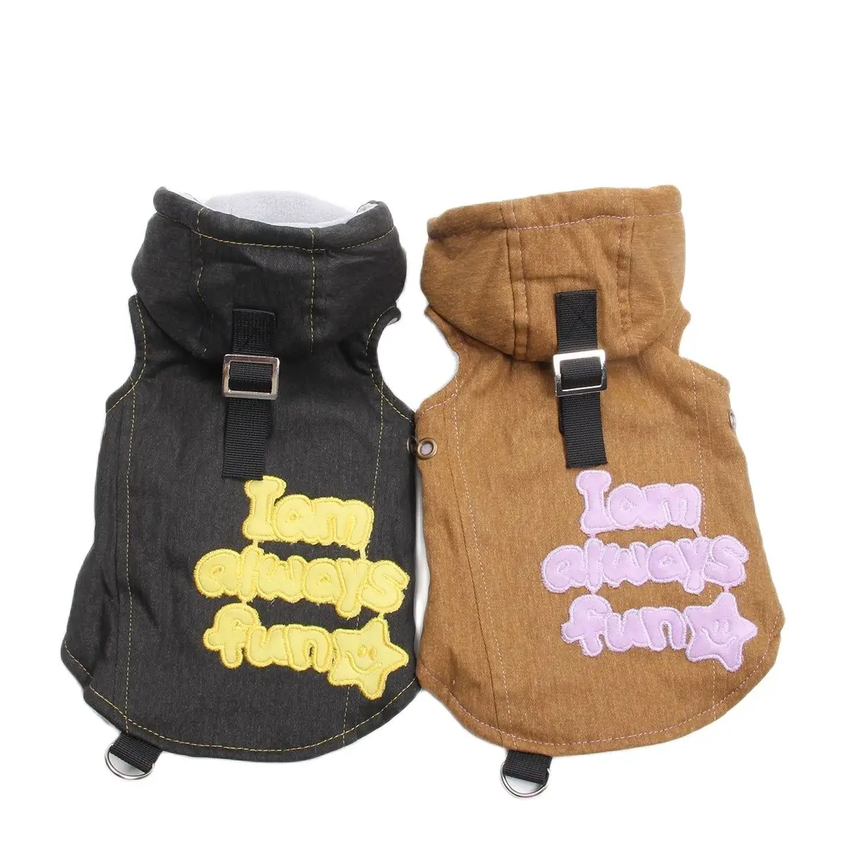 Dog Cat Coat Jacket Denim&Letters Design Autumn/Winter Pet Puppy Hoodie Clothing Apparel