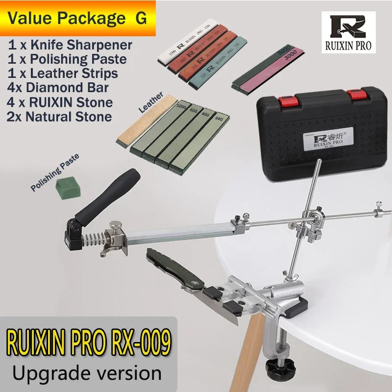 New 2023 RUIXIN PRO RX 009 Fixed Angle Knife Sharpener Sharpening Stone Whetstone with Storage Box Knife Sharpening Tool