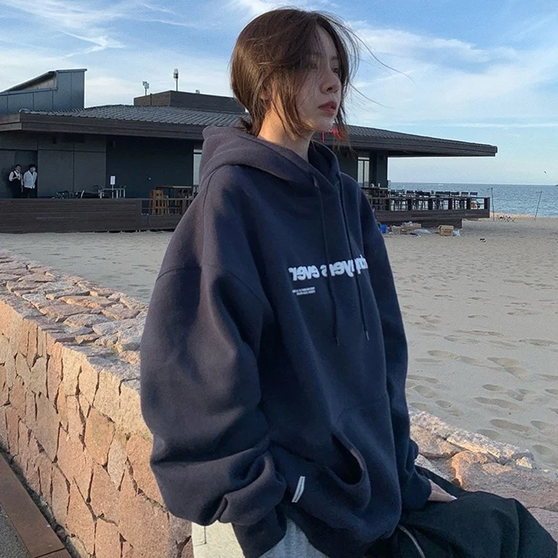 기모 후드티 한국 스타일 기모 후드 여성용 커플 루즈핏 후드티 스웨트셔츠 후드티 스웨트셔츠 후드티 스웨트셔츠