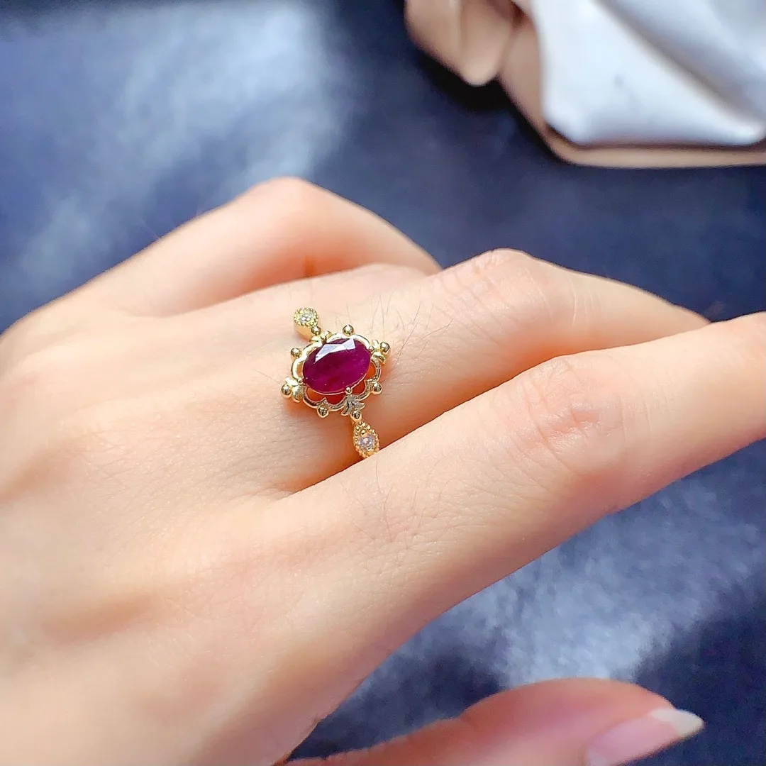 أزياء الإرث اللامع مصمم رائع من الياقوت الطبيعي S925 فضة يخلق هدية فاخرة حقًا لها #2