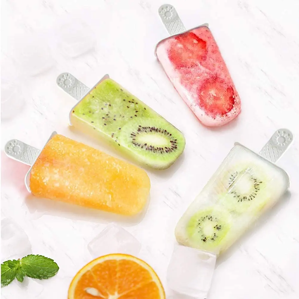 6 Cavities Ice Cream Mold Reusable Popsicle Molds Ice Pop Molds Maker Easy Release Durable Silicone Ice Cube Tray Ice Cube Maker