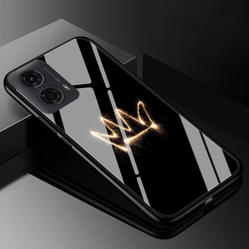 Tempered Glass Hard Cover For Motorola Moto Moto G Play G STYLUS 5G 2023 Power 2022 edge 40 Neo Case Marble Funda Coque Cover