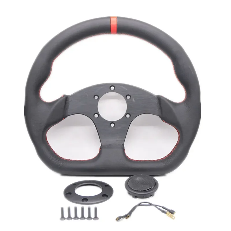 

modified racing 13 "320mm flat drift steering wheel / Leather steering wheel