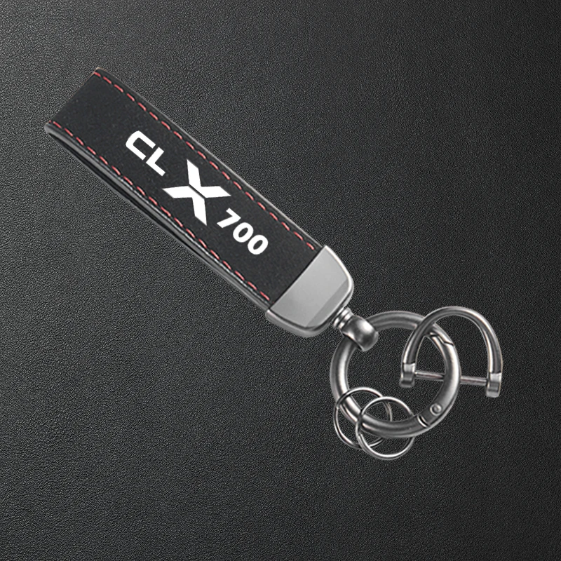 For CFMOTO 700 CLX CL-X 700 CLX700 CF MOTO 700 Motorcycle Keyring High-Grade Leather Suede Keychain Accessories